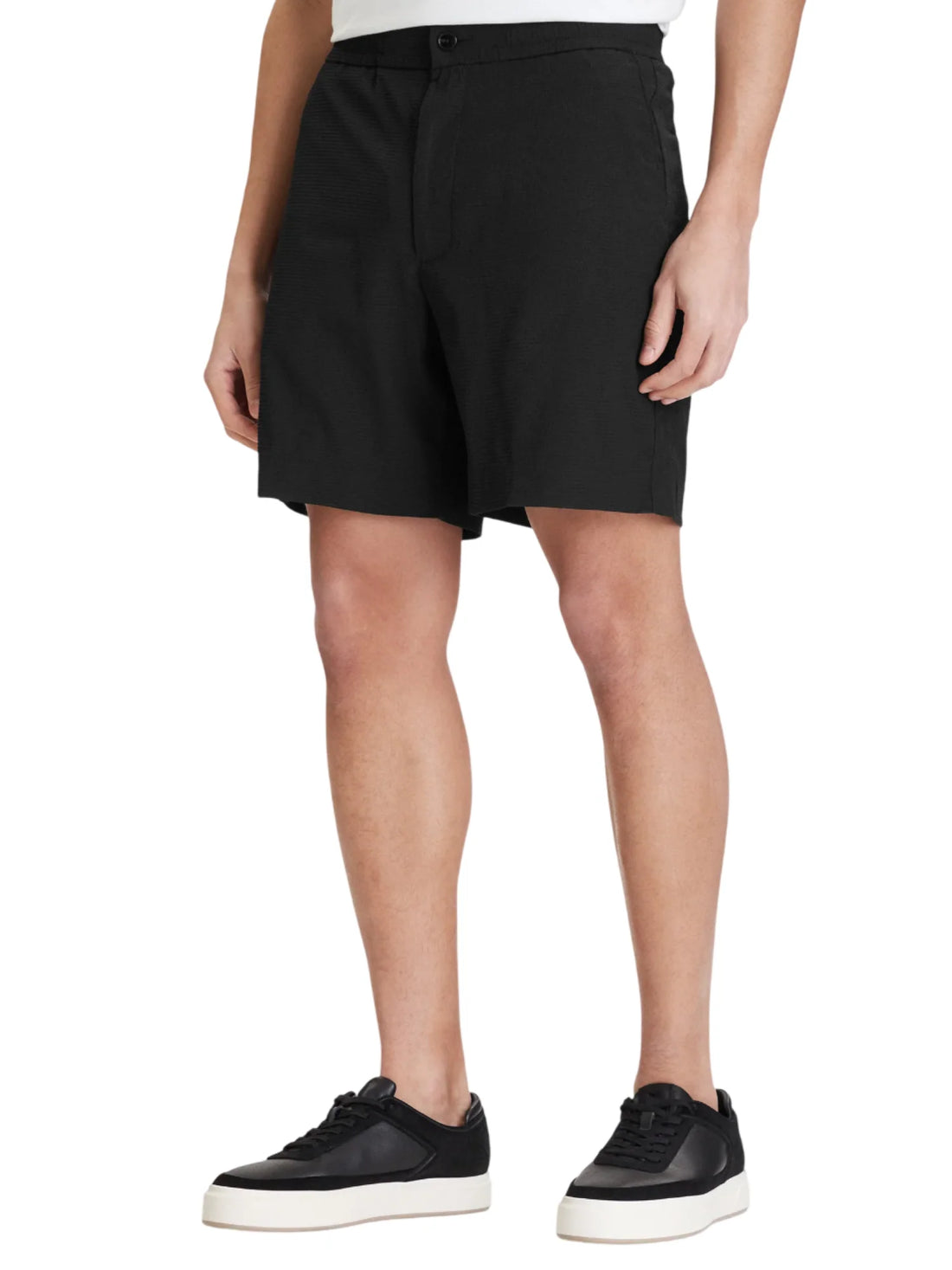 Calvin Klein bermuda uomo in tessuto martellato nero