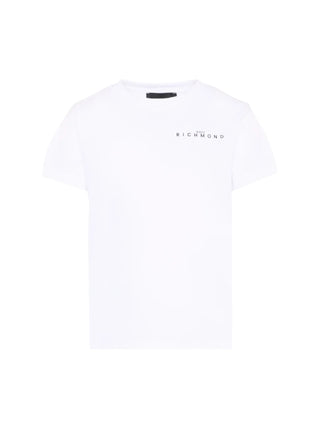 John Richmond T-shirt unisex bambino manica corta bianco