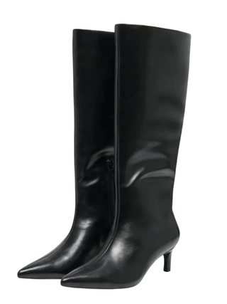 Only stivali alti in ecopelle a punta nero 15356463 BLACK ONLY 