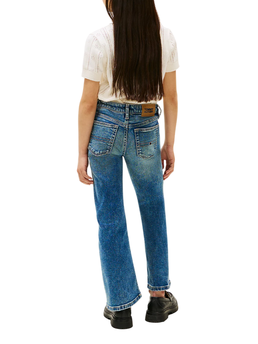 Tommy Hilfiger jeans bambina flare lavaggio blu