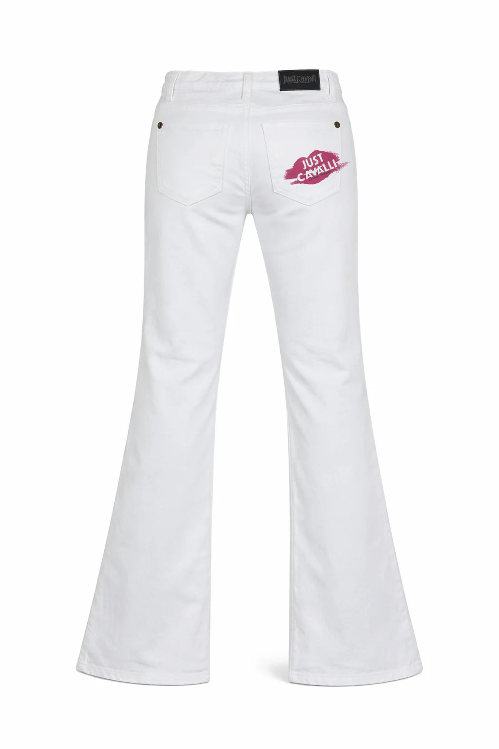 Just Cavalli jeans a zampa bambina lavaggio bianco