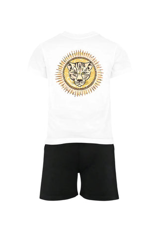 Just Cavalli completo bambino T-shirt e shorts bianco nero