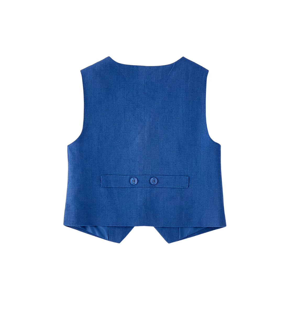 iDo gilet bambino misto lino blu avio