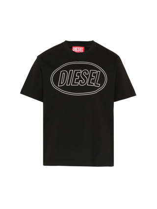 Diesel T-shirt bambino manica corta con logo nero