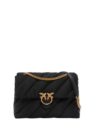 Pinko borsa Love Puff Extra in nylon trapuntato nero