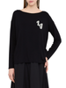 Liu Jo T-shirt donna manica lunga in viscosa nero
