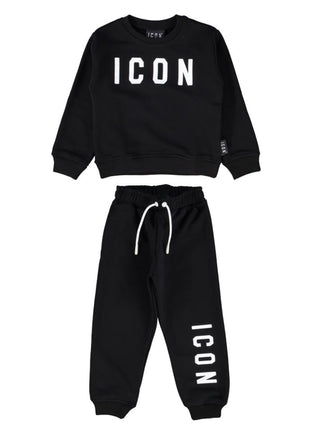 Icon completo felpa e pantalone bambino nero INBFS00872 9000 ICON 
