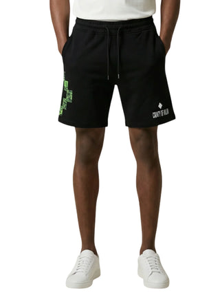 County of Milan bermuda uomo con stampa logo nero