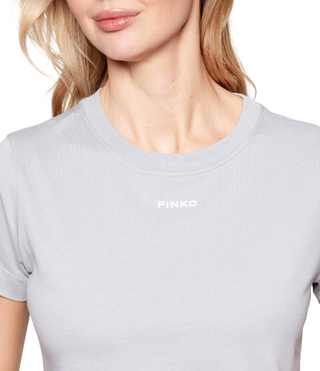 Pinko T-shirt manica corta Basico con logo carta da zucchero