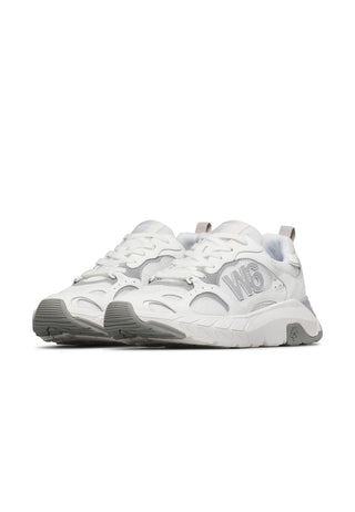 W6yz sneakers uomo Mark in ecopelle e mesh bianco