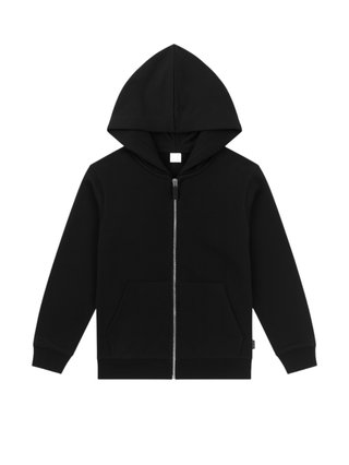 Gcds felpa bambino con zip e cappuccio nero B2JM1925BA5 BLACK GCDS 