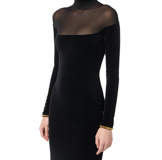 Elisabetta Franchi abito Red Carpet in velluto nero ABR4257E2 110 ELISABETTA FRANCHI 