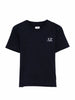 C.P. Company T-shirt bambino manica corta con logo blu scuro