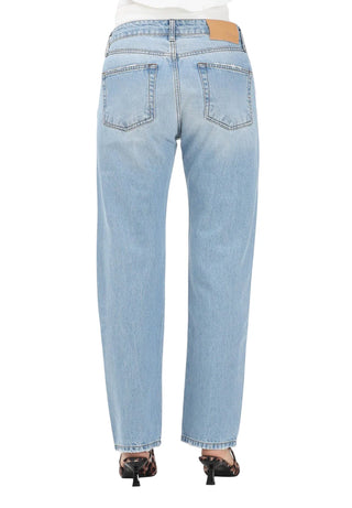 Vicolo jeans Zoe slim con bottoni gioiello lavaggio blu