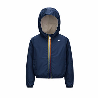 K-Way giubbino antivento leggero Jake reversibile ecrù blu