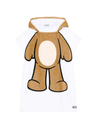 Moschino accappatoio unisex neonato con orsetto Toy bianco