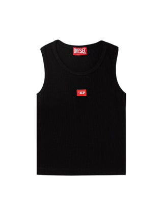 Diesel canotta bambina a costine nero