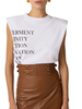 Elisabetta Franchi T-shirt smanicata con spalline bianco