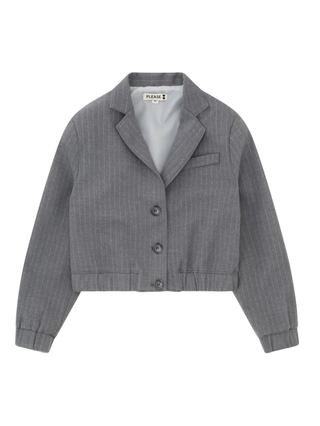 Please giacca blazer gessata bambina grigio JB32121G78 1910 PLEASE KID