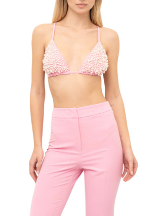 Silence top reggiseno con perle rosa SLBO012APP PASTEL PINK SILENCE 