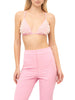 Silence top reggiseno con perle rosa