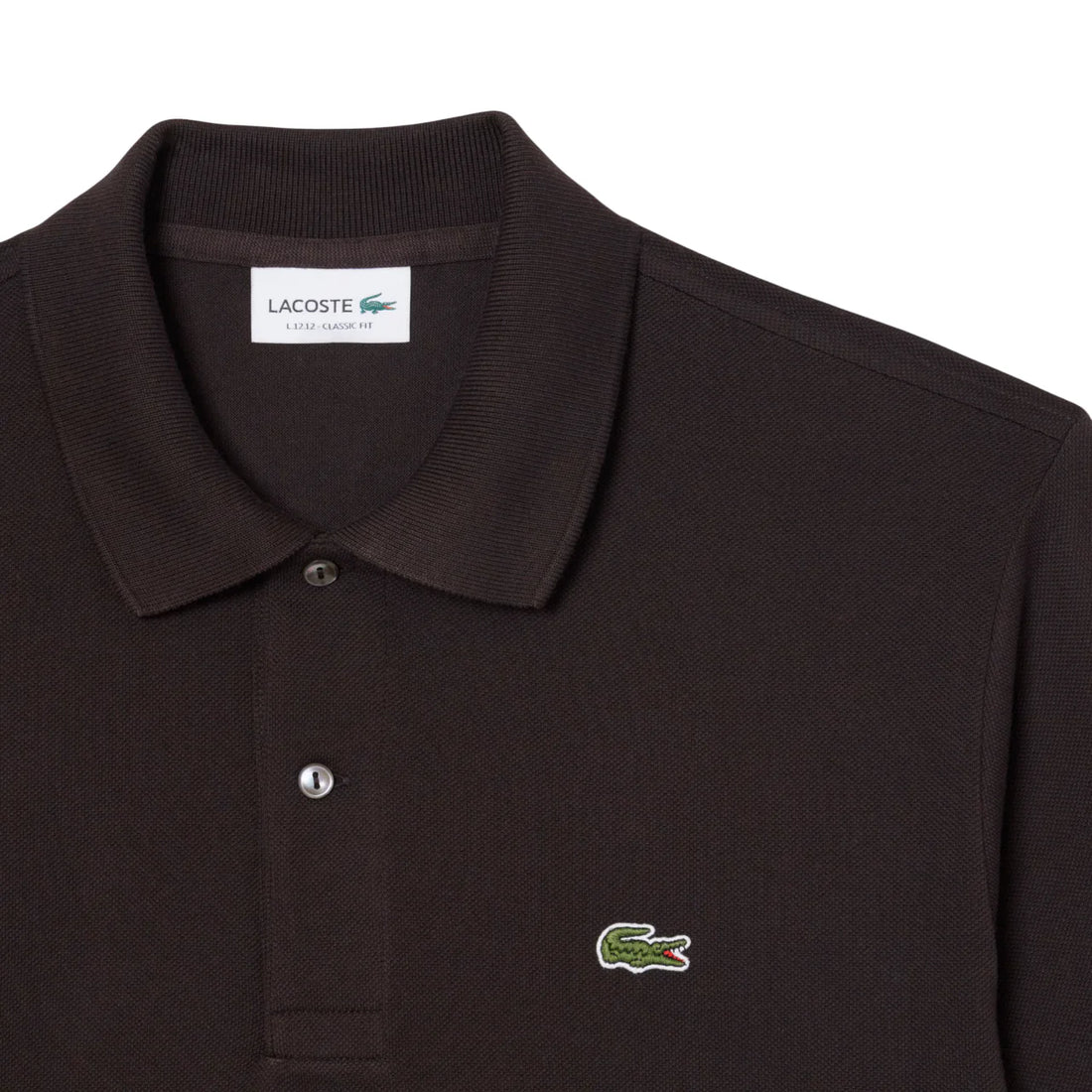Lacoste polo manica corta 12.12 in piquè marrone