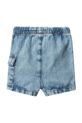 Calvin Klein Jeans shorts cargo neonato in denim lavaggio medio