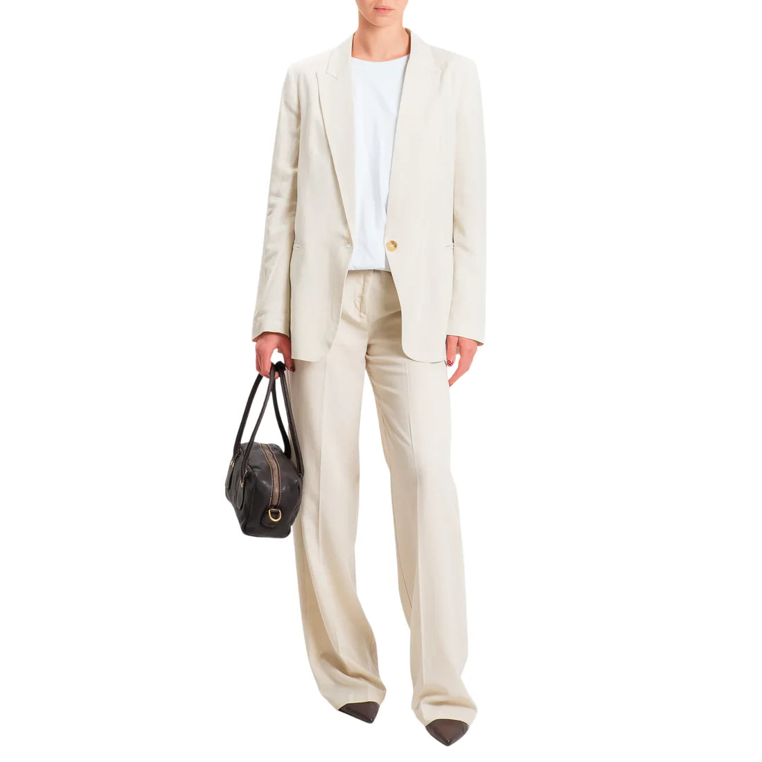 Vicolo giacca blazer monopetto donna panna