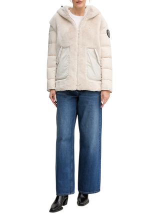 Blauer piumino Estrella in nylon ed ecopelliccia ecrù 25WBLDB02106-006646 907 BLAUER 