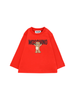 Moschino T-shirt neonato manica lunga rosso