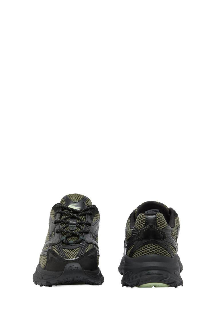 Lacoste sneakers uomo in mesh e pelle nero verde