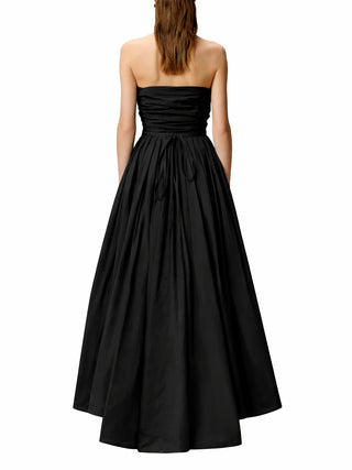 Pinko abito lungo in taffetà Dattero con cintina gioiello nero