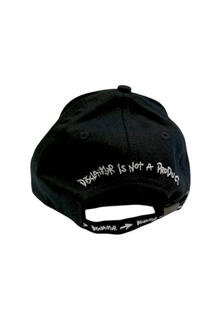 Disclaimer cappello con visiera bambino nero