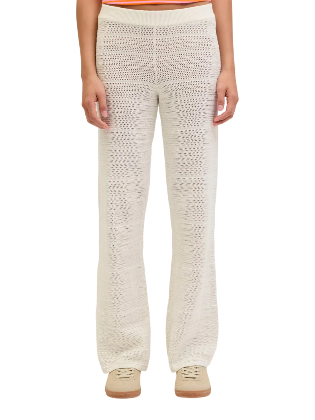 Jjxx pantaloni crochet donna flare panna