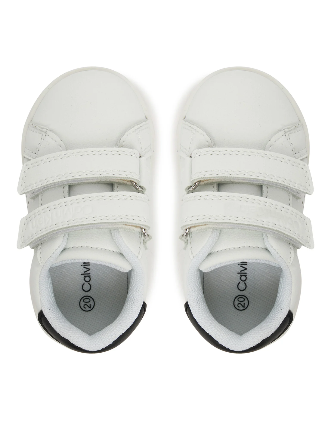 Calvin Klein Jeans sneakers in ecopelle con strappi bianco nero