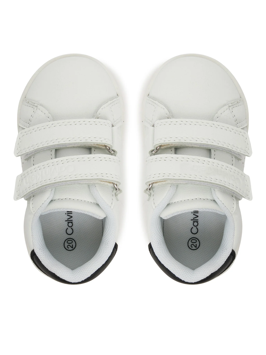 Calvin Klein Jeans sneakers in ecopelle con strappi bianco nero