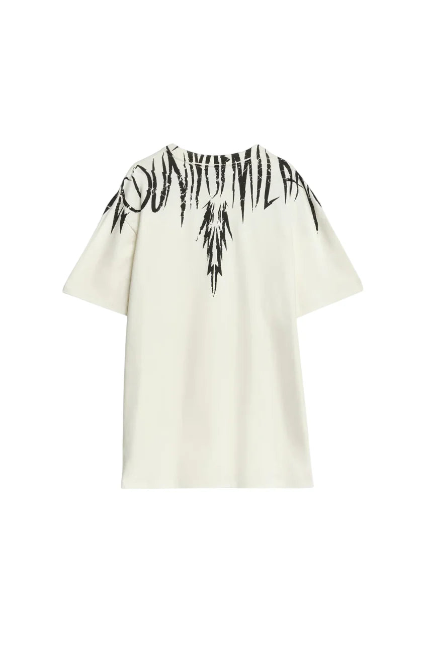 County of Milan T-shirt bambino con stampa iconica panna