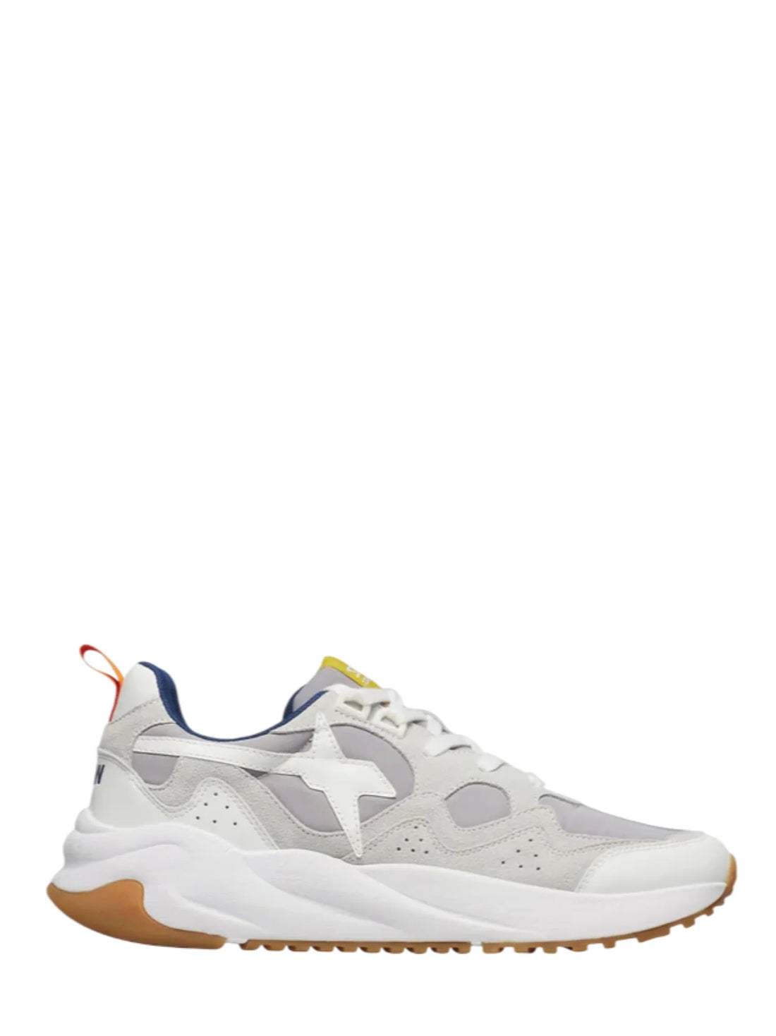 W6yz sneakers uomo Flik in suede e tessuto grigio