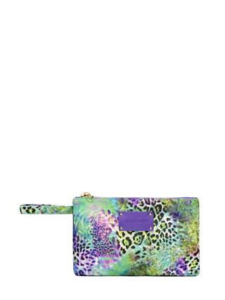 4giveness pochette Capri in fantasia Patch Animalier verde viola