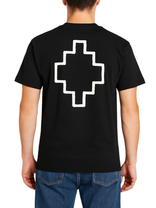 County of Milan T-shirt manica corta con logo nero CAMATH008 110 COUNTY OF MILAN