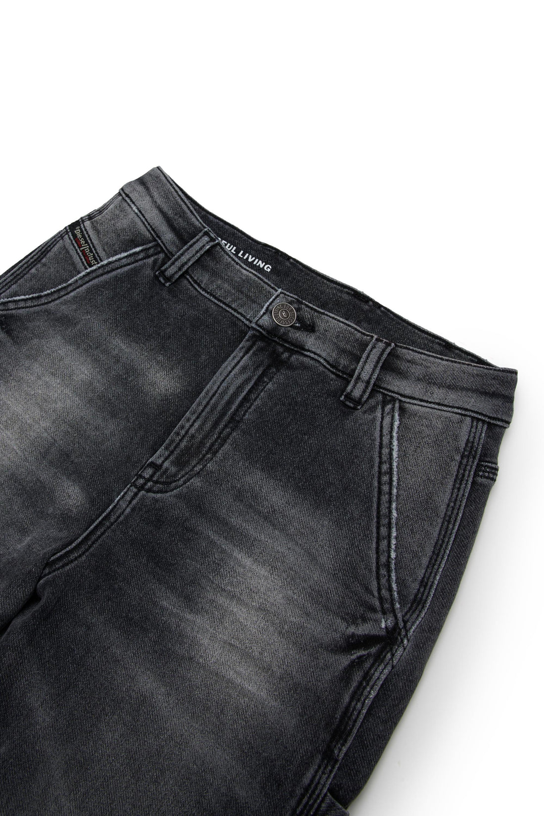 Diesel jeans bambina gamba larga lavaggio grigio