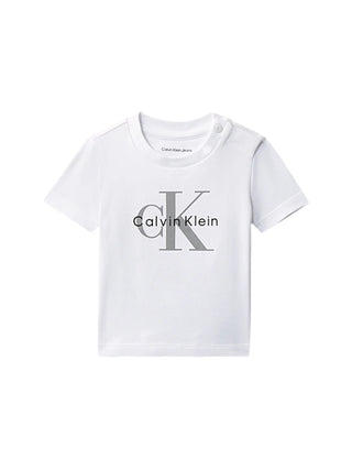 Calvin Klein Jeans T-shirt unisex neonato manica corta bianco
