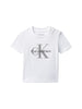 Calvin Klein Jeans T-shirt unisex neonato manica corta bianco