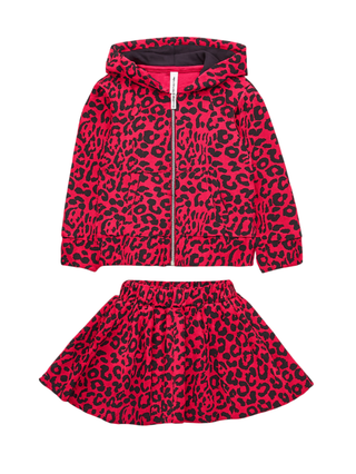 John Richmond completo felpa e gonna in fantasia animalier fucsia RIA25116CF H.SPOT John RICHMOND