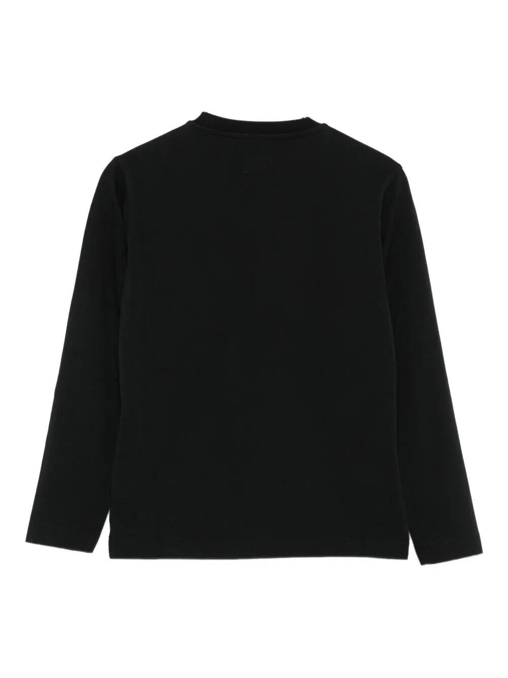 C.P. Company T-shirt manica lunga bambino nero