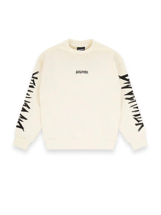 Disclaimer felpa uomo con stampa logo beige chiaro 55243 LATTE DISCLAIMER 