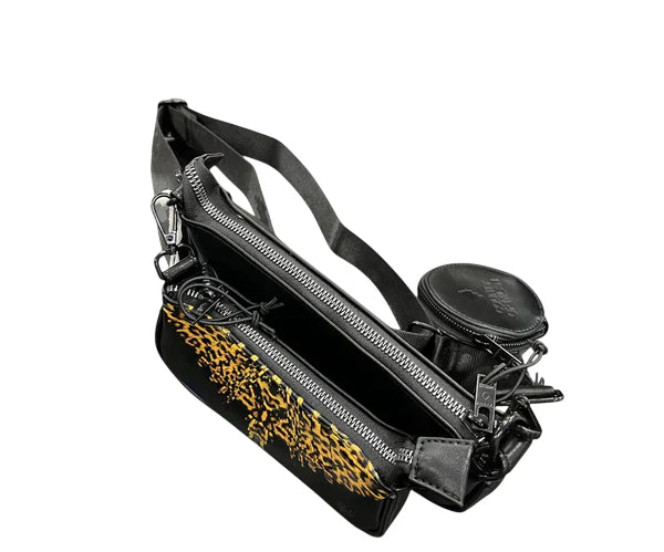 County of Milan borsa donna design triplo con tracolla nero