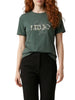 Liu Jo T-shirt donna con logo strass verde salvia