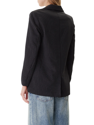 Only giacca blazer monopetto gessata nero 15311367 BLACK-CLOUD DANCER P ONLY