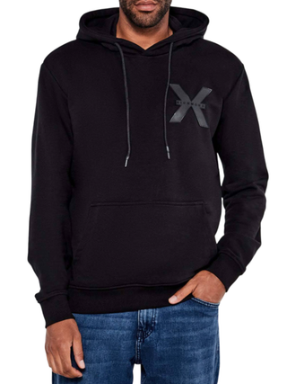 John Richmond felpa con cappuccio Ugon nero UMA25134FE BLACK John RICHMOND 